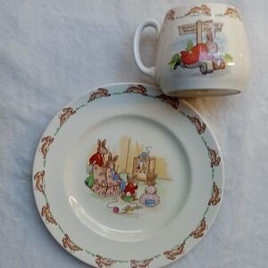 Royal Doulton Bunnykins Fine Bone China  Mug and Plate Set